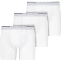 Jockey Langer Boxer Cotton Stretch (3er Pack) eng anliegend, hoher Tragekomfort