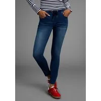 Arizona Stretch-Jeans weites Bein, normale Leibhöhe, knöchellang, mit Used-Waschung