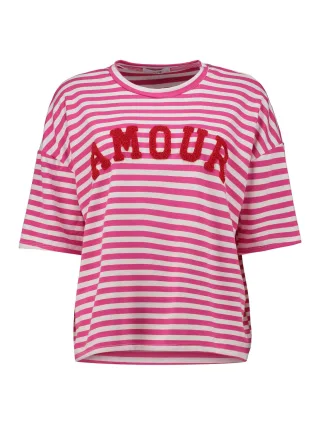 HaILYS - SS V TP Pa44li dpink stripe - Gr. - XS