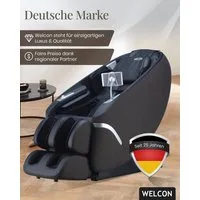 WELCON Massagesessel WELCON Maxxcare 4D Massagesessel mit Wärme & Fußmassage, Extrabreite Sitzfläche 54 cm