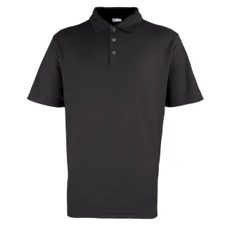 Premier - Poloshirt Nietenfront für Herren (Schwarz)