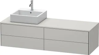Duravit XSquare Konsolenwaschtischunterbau wandhängend Betongrau Matt 1600x548x400 mm - XS4914L0707 XS4914L0707