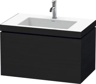 Duravit L-Cube c-bonded Set wandhängend Eiche Schwarz Matt 800x480x500 mm - LC6917O1616 LC6917O1616