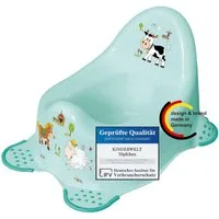 KiNDERWELT Töpfchen Premium Funny Farm aquamarin stabiler Babytopf