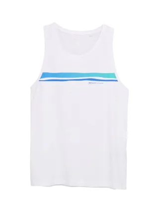 Denim Tom Tailor - Tanktop mit Print white - Gr. - XL