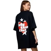 Worldclassca T-Shirt Worldclassca Oversized Print SELF LOVE CLUB T-Shirt lang Tee Sommer Oberteil