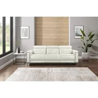 OTTO home 3-Sitzer LUND,Lederoptik, 222 cm, man. o. elektr. Relaxfunktion in 2 Sitzen, (links/rechts), USB-A bei elektrischer Ausführung, Kopfteilverstellung