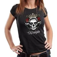 GASOLINE BANDIT® T-Shirt Damen Lady Biker Shirt: Königin