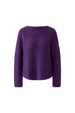 Oui - NAOLIN Pullover Baumwollmischung dk violett orange - Gr. - 36