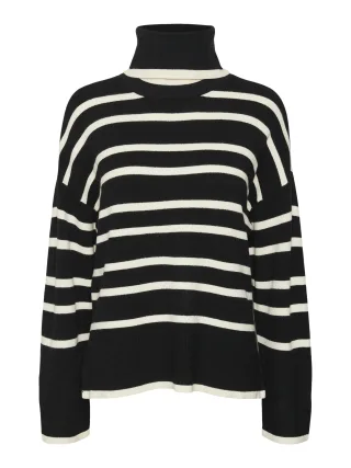 VERO MODA - VMSABA LS ROLLNECK PULLOVER GA NOOS black - Gr. - M