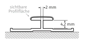 HSK Verbindungsprofil ca. 33 × 7 x 2550 mm, chromoptik, 930003-41 930003-41