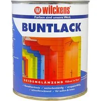Wilckens Farben Kunstharzlack Buntlack, seidenglänzend, Feuerrot (RAL 3000), 750 ml