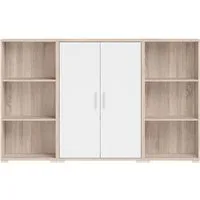moebel-dich-auf Aktenschrank OFFICE LINE (Set, 3-St., Aktenschrank + 2 Aktenregale) in Eiche Sonoma / weiß