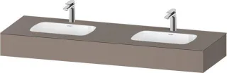 Duravit Qatego Einbauwaschtisch mit Konsole Basalt Matt 1600x550x170 mm - QA4695043430000 QA4695043430000