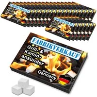 Fabrikverkauf Grillanzünder Anzündwürfel (24x48=1152 Würfel), Kaminanzünder, Grillanzünder, (24-St), Lange Brenndauer, Geruchsarm