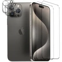 CoolGadget Schutzfolie Panzerfolie für Apple iPhone 16 Pro Max, (Spar-Set 4in1, 2x Displayschutz, 2x Kameraschutz), Panzerglas Schutzfolie für Apple iPhone 16 Pro Max