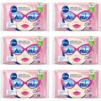 Nivea Gesichtsreinigungstücher Mizellen Reinigungstücher 3in1 Design Edition 6 x 25 Stück, 6-tlg., Gesichtsreinigung