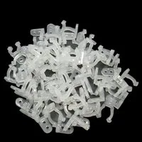 Trade-Shop LED-Lichterschlauch 50x/100x/200x Befestigungsclips für LED Lichtschlauch Lichterkette, inkl. 2,9mm Montagelöcher / Passend für 10mm bis 13mm Lichterschläuche