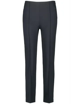 GERRY WEBER Collection - 7/8 Stretchhose mit Zippertaschen blau - Gr. - 48