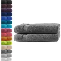 Hometex Premium Textiles Handtuch in Premium Qualität 500 g/m², Feinster Frottier-Stoff 100% Baumwolle, 2x Duschtuch, weich, saugfähig, extra schwer & flauschig
