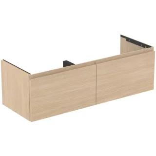 Ideal Standard Möbeldoppel-Waschtischunterschrank Finesse 1200x440x370mm 2 Auszüge Eiche weiss, E338 E3389US