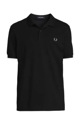 GBFred Perry Slim Fit Polo mit Logo Schwarz/Chrom