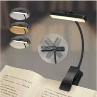 Luckice LED Leselampe mit 3 Farbtemperatur Modi 5 Helligkeitsstufen, 360° Flexibel Leselicht für Nachtlesen ins Bett 80H lange Akkulaufzeit, Dauerbeleuchtung 24LED augenschonende Leuchtmittel