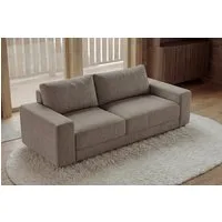 riess-ambiente 3-Sitzer LOFT 210cm taupe - Vogue Velours Samt, Taschenfederkern, Rundumbezug, Einzelartikel 1 Teile, Moderne Couch - ideal für Wohn- und Schlafzimmer oder Loft-Wohnungen