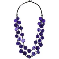 KARMA Statementkette Holz Halskette Damen vers. Farben auffällige Kette (modern Holzkette, 1-tlg., Statement Halskette), Schmuck für Frauen Damenhalskette