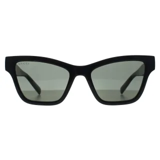 Gucci Cat Eye Damen Glänzend Schwarz Grau GG1982S