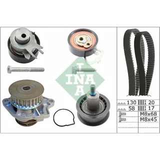 Ina Zahnriemensatz + Wasserpumpe Seat Skoda VW 1,4