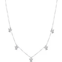 Hey Happiness Kette mit Anhänger Schmetterling Kristall, Kette Silber 925 Damen, Zirkonia Halskette 18K Roségold Gold vergoldet, Brautschmuck