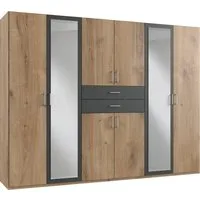 Wimex Kleiderschrank Diver Drehtürenschrank mit Spiegel, 180, 225 o. 270cm breit Bestseller Schlafzimmerschrank wahlweise 3 Innenausstattungen