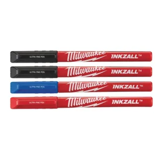 Milwaukee INKZALL™ feiner Marker - 4 Stück schwarz/rot/blau - 48223165