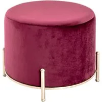 HAKU Hocker Pouf, Schemel, Stockerl, rund - aus Textil Rot - Ø/H 48/40 cm