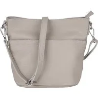 MIRROSI Umhängetasche Damen, Crossbody Bag, Echtleder Made in Italy (1 Tasche 2 Gurte oder Basic Version 1 Tasche 1 Gurt), 24x18x12cm (BXHXT)