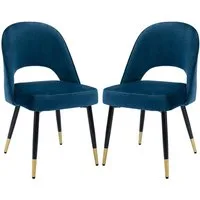 WAHSON OFFICE CHAIRS Esszimmerstuhl Samt 2er Set Seitenstühle Küchenstühle