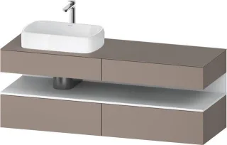 Duravit Qatego Konsolenwaschtischunterbau wandhängend Basalt Matt 1600x550x600 mm - QA4777018430000 QA4777018430000