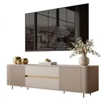 Lookway TV-Schrank MIRAGE GOLD 180 cm mit geriffelten Fronten