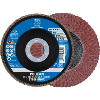 PFERD TOOLS POLIFAN Fächerscheibe PFC konisch SG STEELOX Stahl/Edelstahl - 67712115