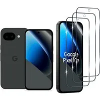 CLM-Tech Displayschutzglas 3X für Google Pixel 10a, Panzerglas Folie - Blasenfreie Anbringung und kratzfest -, 3 Stück, Anti-Fingerabdruck
