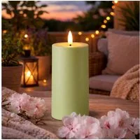 MARELIDA LED-Kerze LED Solar Kerze für Außen Garten Outdoorkerze 7x15cm Dämmerungssensor