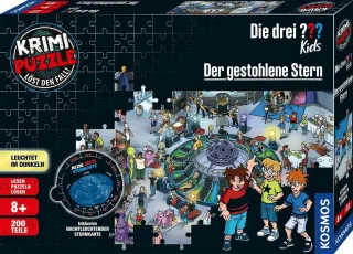Kosmos Krimi Puzzle 68220 - Die drei ??? Kids: Der gestohlene Stern [200 Teile]