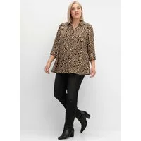 Sieh an! Klassische Bluse Longbluse 3/4-Arm