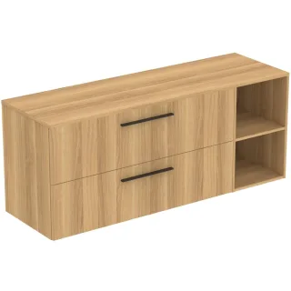 Ideal Standard Möbel-Set 160cm i.life B 2 Auszüge 2 off.Fächer Gr.Schwarz Eiche Natur, T5764NX T5764NX