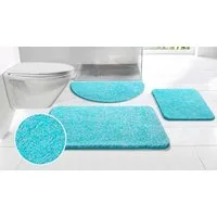 OTTO home Badematte Vanessa meliert, Badvorleger, Badezimmer Teppich, Duschvorleger, Höhe 20 mm, rutschhemmend beschichtet, strapazierfähig, Polyester, rechteckig, Badteppich, weiche Haptik, unifarben