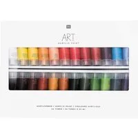 Rico Design Kreativset ART Künstler Acrylfarben-Set - 24 Farben je 22 ml (Special Edition), (24-tlg), Malfarbe für Anfänger, Profikünstler, Kinder & Erwachsene