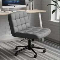 TLGREEN Bürostuhl Drehstuhl ohne Armlehnen,Dick Schreibtischstuhl, Höhenverstellbarer Schneidersitz Drehstuhl für Home Office