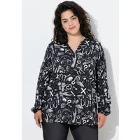 Angel of Style Longbluse Bluse A-Linie Alloverdruck Langarm