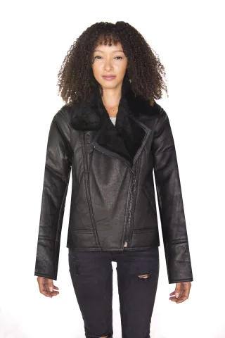 Damen B3 Fliegerjacke aus Schafsleder-Bergamo